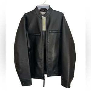 Hudson Black Leather Jacket Size Medium New With Tags